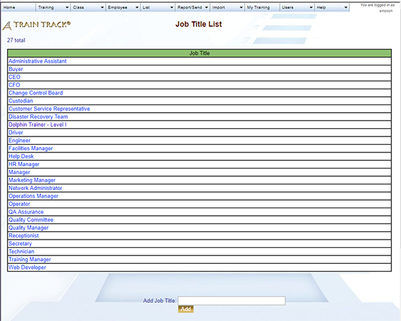 Department List